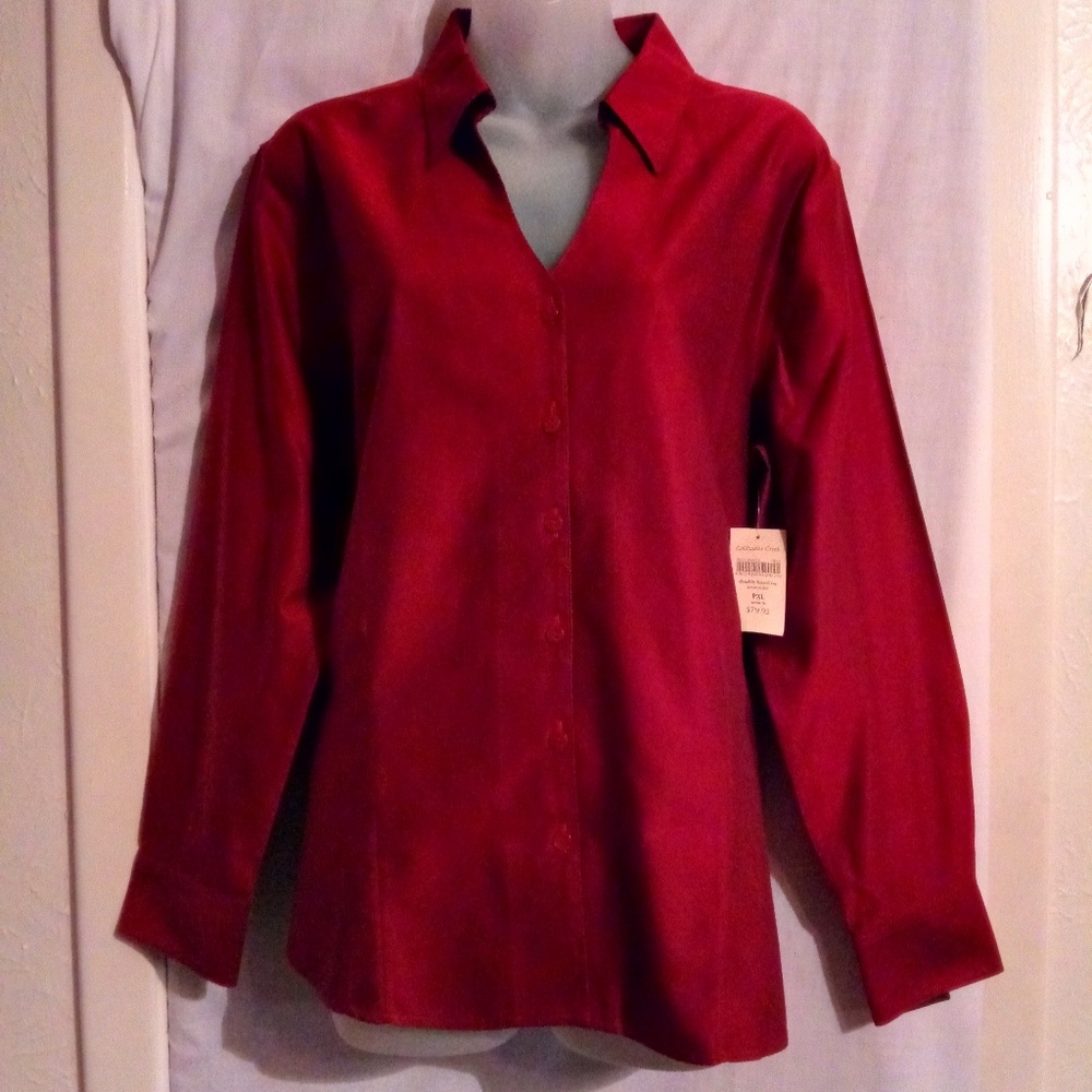 Coldwater Creek 🍃Russet Double Face No Iron Shirt
